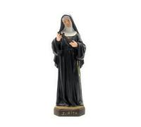 OVUNQUE PROTEGGIMI Estatua Santa Rita da Cascia, 30 cm, en polvo de mármol. Con cruz. Para uso en interiores y exteriores.