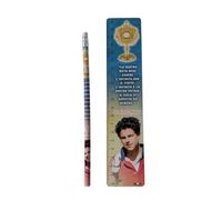 OVUNQUE PROTEGGIMI Kit de lápiz y regla San Carlo Acutis de madera, regla de 20 cm con oración en italiano y lápiz con goma, idea regalo religiosa para comunión, confirmación, catecismo y escuela