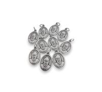 OVUNQUE PROTEGGIMI Medalla de San Charbel, juego de 10 colgantes ovalados con Charbel Makhluf de metal