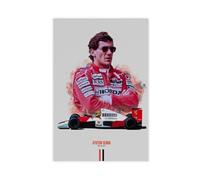 OVUQF Póster de Ayrton Senna en lienzo, impresión artística para pared, pinturas de 60 x 90 cm