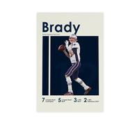 OVUQF Tom Brady - Póster en lienzo de fútbol americano para decoración de dormitorio, decoración de paisaje, regalo, 60 x 90 cm