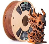 OVV3D - Filamento PLA de doble color de 0.069 pulgadas, filamento de impresora 3D de ácido poliláctico naranja negro mate, filamento de impresión 3D multicolor para decoraciones de Halloween, carrete