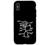 OW OW OW Figure- Funny Chronic Pain Awareness Carcasa para iPhone X/XS