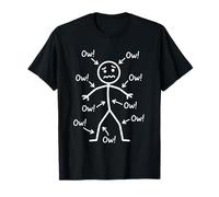 OW OW OW Funny Crónico Dolor Concientización Comedia Stick Personaje Camiseta