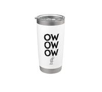 Ow Ow Ow Stick Man Figura Divertido Dolor Crónico Humor Meme 12 Vaso térmico de acero inoxidable de doble pared