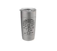 Ow Ow Ow Stick Man Figura Divertido Dolor Crónico Humor Meme 6 Vaso térmico de acero inoxidable de doble pared