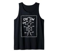 OW OW OW Stick Man Figura Divertido Dolor Crónico Humor Meme 8 Camiseta sin Mangas