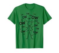 OW OW OW Stick Man Figura Divertido Dolor Crónico Humor Meme 9 Camiseta