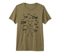 OW OW OW Stick Man Figura Divertido Dolor Crónico Humor Meme 9 Camiseta Premium