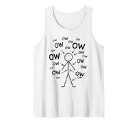 OW OW OW Stick Man Figura Divertido Dolor Crónico Humor Meme 9 Camiseta sin Mangas