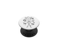 OW OW OW Stick Man Figura Divertido Dolor Crónico Humor Meme 9 PopSockets PopGrip Adhesivo