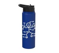 Ow Ow Ow Stick Personaje Comedia Figura Dolor Crónico Stainless Steel Insulated Water Bottle