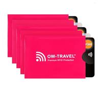 OW-Travel Bloqueo RFID Tarjeta de credito y RFID Pasaporte. Fundas para Tarjetas Credito Card Protector Protector Tarjetas Credito Anti Fraude Protección(Funda Tarjeta Anti NFC 5)