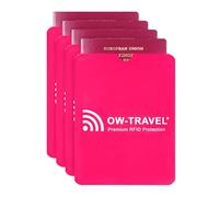 OW-Travel Bloqueo RFID Tarjeta de credito y RFID Pasaporte. Fundas para Tarjetas credito, Credit Card Protector, Protector Tarjetas Credito Anti Fraude Protección (Funda Pasaporte 4)