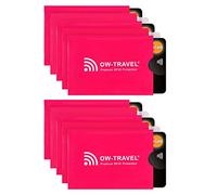 OW-Travel Bloqueo RFID Tarjeta de credito y RFID Pasaporte.Fundas para Tarjetas Credito Credit Card Protector Protector Tarjetas Credito Anti Fraude Protección(Funda Tarjeta Credito Anti NFC 10)