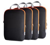 OW-Travel Bolsas Compresion Viaje para maletas fácil de organizar. Organizador Maleta 4 Grandes Negro Packing cubes para maleta y Mochila. Accesorios Esenciales para Vacaciones