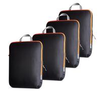 OW-Travel Bolsas Compresion Viaje para maletas fácil de organizar. Organizador Maleta 4 Medianos Negro Packing cubes para maleta y Mochila. Accesorios Esenciales para Vacaciones