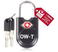 OW-Travel Candado con Llave TSA. Cerraduras para maletas. Candado para Taquilla. Candados para mochilas y maletas. Candado Taquilla Gimnasio. TSA candado seguridad equipaje con Llaves Negro 1