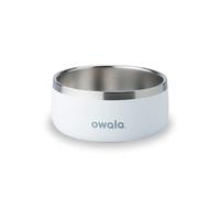Owala - Cuenco para Mascotas, Acero Inoxidable Duradero, Cuenco para Alimentos y Agua para Perros, Gatos y Todas Las Mascotas, Base Antideslizante, 0,7 l, Blanco