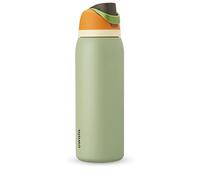 Owala FreeSip - Botella de agua aislada de acero inoxidable con popote para deportes y viajes, sin BPA, 40 onzas, naranja/verde (camuflaje fresco)