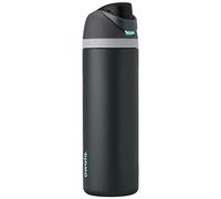 Owala FreeSip - Botella de agua de acero inoxidable aislada con pajilla para deportes y viajes, sin BPA, 40 onzas, marea neblinosa