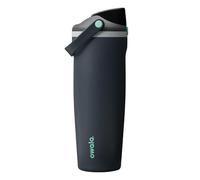 Owala FreeSip Sway - Stainless Steel - 30oz - Foggy Tide | Acero inoxidable con aislamiento | Asa resistente para llevar fácilmente | Tapa antiderrames con botón de apertura