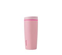Owala Vaso de café aislado de acero inoxidable SmoothSip Slider, vaso reutilizable para café helado, taza de viaje para café caliente, libre de BPA 590 ml, Rosa (Pucker Up)