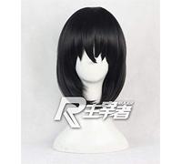 Owarimonogatari Oshino Ougi Perücken Cosplay Kostüme Bakemonogatari Kurzes Schwarzes Haar Peruca Anime Perücke für Halloween KUZZ0849