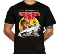 OWBWTFDMS Vanishing Point T-Shirt - Cult Car Movie - Muscle Cars - 100% Cotton Black Mens
