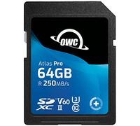 OWC Atlas Pro SDXC UHS-II V60 Tarjeta de Memoria, rentable y de máxima Calidad para los usos más habituales de Captura de Fotos y vídeos de hasta 4K - 64GB
