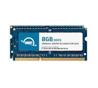 OWC Módulo de Memoria SO-DIMM PC8500 DDR3 sin ECC de 16 GB (2 x 8 GB) de 1066 MHz y 204 Pines (8566DDR3S16P), para MacBook Pro 2010, MacBook, Mac Mini y iMac 2009