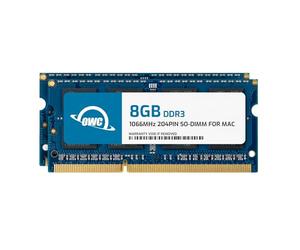 OWC Módulo de Memoria SO-DIMM PC8500 DDR3 sin ECC de 16 GB (2 x 8 GB) de 1066 MHz y 204 Pines (8566DDR3S16P), para MacBook Pro 2010, MacBook, Mac Mini y iMac 2009