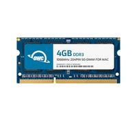 OWC Módulo de Memoria SO-DIMM PC8500 DDR3 sin ECC de 4.0 GB, 204 Pines y 204 Pines para MacBook Pro, MacBook, Mac Mini e iMac, (OWC8566DDR3S4GB)