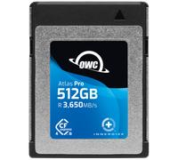 OWC Tarjeta de memoria Atlas Pro CFexpress 4.0 tipo B de alto rendimiento de 512 GB, grado profesional, hasta 3000 MB/s de escritura, lectura de 3650 MB/s, captura hasta 6 K de video de alta tasa de