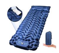 Owelth Esterilla Camping Autoinflable, Espesar Colchoneta Camping Hinchable con Almohada, Ultraligero Colchon Hinchable Camping con Bomba de Pie, para Viajes, Exteriores, Senderismo, Playa