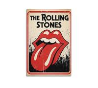 owengo The Rolling Stones 1 póster de música pop para pared, impresión en lienzo para estética de habitación, 60 x 90 cm, estilo sin marco