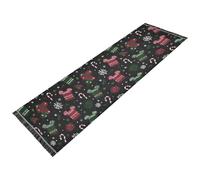 OWFKAY Alfombra de pasillo, diseño de sombrero de copo de nieve de Mickey Mouse, tapetes largos para interiores, antideslizante, ultrasuave, para dormitorio, baño, lavandería, sala de estar, 183 x 60