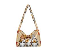 OWFKAY Bolsa de felpa para las axilas, bolso de mano para mujer, bolso de hombro para invierno, tres gnomos