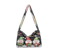 OWFKAY Bolsa de felpa para las axilas, bolso de mano para mujer, bolso de hombro para invierno, tres lindos gnomos