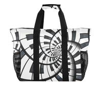 OWFKAY Bolsa de viaje de lona deportiva, bolsa de gimnasio, bolsa de playa, bolsa de hombro para fin de semana, bolsa de noche para mujer, plegable, reutilizable, patrón de piano, Patrón de piano