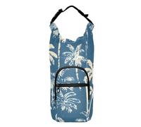 OWFKAY Bolsa para botella de agua, diseño de silueta de árbol de coco, multicolor, Talla única, Bolsa transportadora para botellas de agua