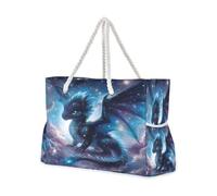 OWFKAY Bolsas de playa grandes de lona, bolsa de hombro, bolsa de hombro Dragon Dream, bolsas resistentes al agua para gimnasio, viajes diarios
