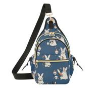 OWFKAY Bolso bandolera Evil Rabbit para hombres y mujeres, bolso cruzado antirrobo, viajes, senderismo