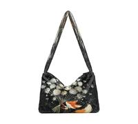 OWFKAY Bolso de mano de felpa para mujer, bolso de mano mullido para mujer, bolso de hombro para invierno, diente de león, zorro