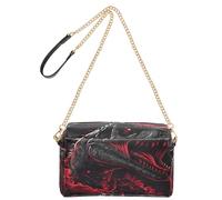 OWFKAY Bolsos cruzados para mujer, de piel sintética, cruzados, bandolera, bandolera, ajustable, correa ancha, diseño de dinosaurio