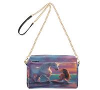 OWFKAY Bolsos cruzados para mujer, de piel sintética, cruzados, bandolera, bandolera, ajustable, correa ancha, sirena, caballo, playa
