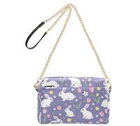 OWFKAY Bolsos cruzados para mujer, de piel sintética, cruzados, bandolera, bandolera ajustable, correa ancha, diseño de conejo, tulipán, flores
