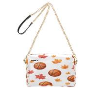 OWFKAY Bolsos cruzados para mujer, de piel sintética, cruzados, bandolera, bandolera, correa ancha ajustable, patrón de hojas de arce
