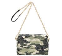 OWFKAY Bolsos cruzados para mujer, de piel sintética, cruzados, bandolera, bandolera, correa ancha ajustable, escamas de serpiente en patrón de camuflaje