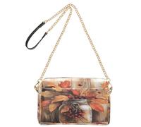 OWFKAY Bolsos cruzados para mujer, de piel sintética, cruzados, bandolera, bolsa de mensajero, correa ancha ajustable, tarro de hojas de otoño